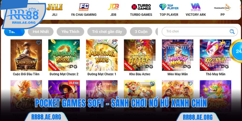 Sảnh nổ hũ RR88 PG Soft